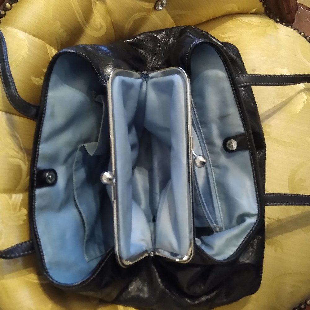 Black Leather Coach Purse - Picture 4 of 5